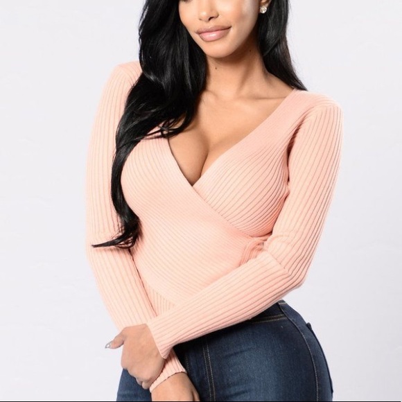 Fashion Nova Sweaters - 🎁NWT Fashion Nova Sharlene Ribbed Sweater in Blush Pink Size Small